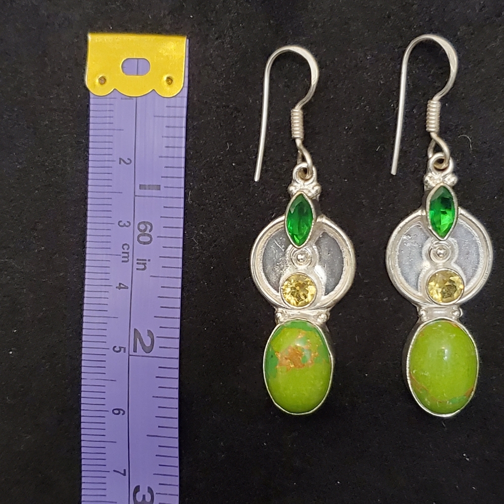 COPY - 925 Silver Semi-precious Stones Handmade Earrings